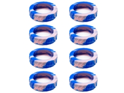 Conjunto de 8 Capas Silicone para Rodas Malas, Capas de Reposição para Rodas Malas, 8 Capas de Borracha para Rodas Giratórias, Azul+ Rosa BRILVIBERA