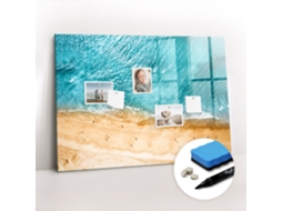 Quadro Magnético Mar, Praia E Pessoas Para O Corredor Espelharte (100x70 Cm)