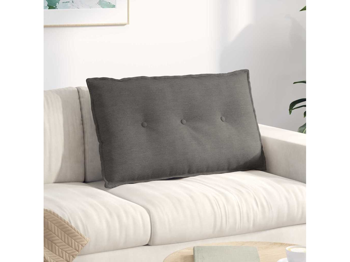 Vidaxl Travesseiro Para Costas Cinzento-claro 80 X 50 Cm