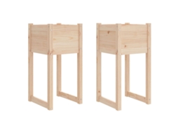 Planter, Planters Vidaxl Marrom Madeira De Pinho (40 X 40 X 81 Cm)