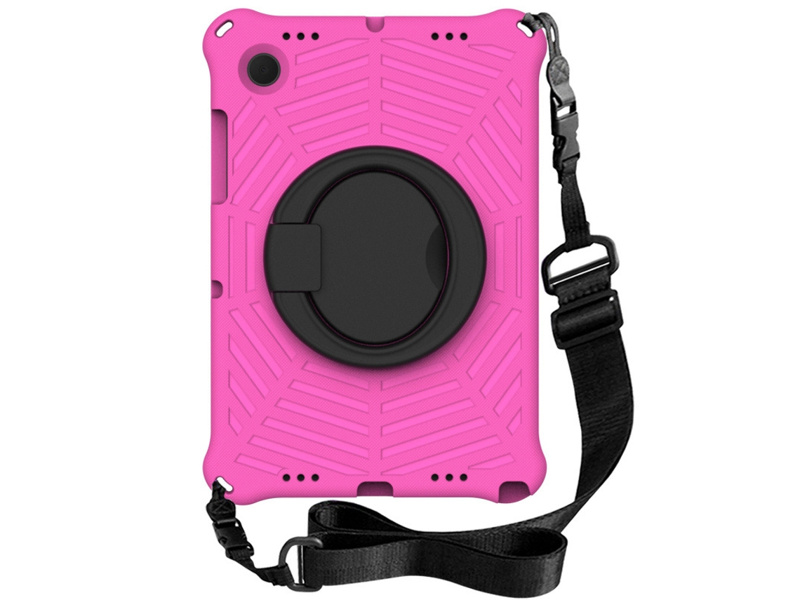 Capa Hexinyigjly Para Samsung Tab S6 Lite 10,4 Polegadas Sm‑p610/p615c, Com Alça De Ombro, Suporte Giratório Magenta