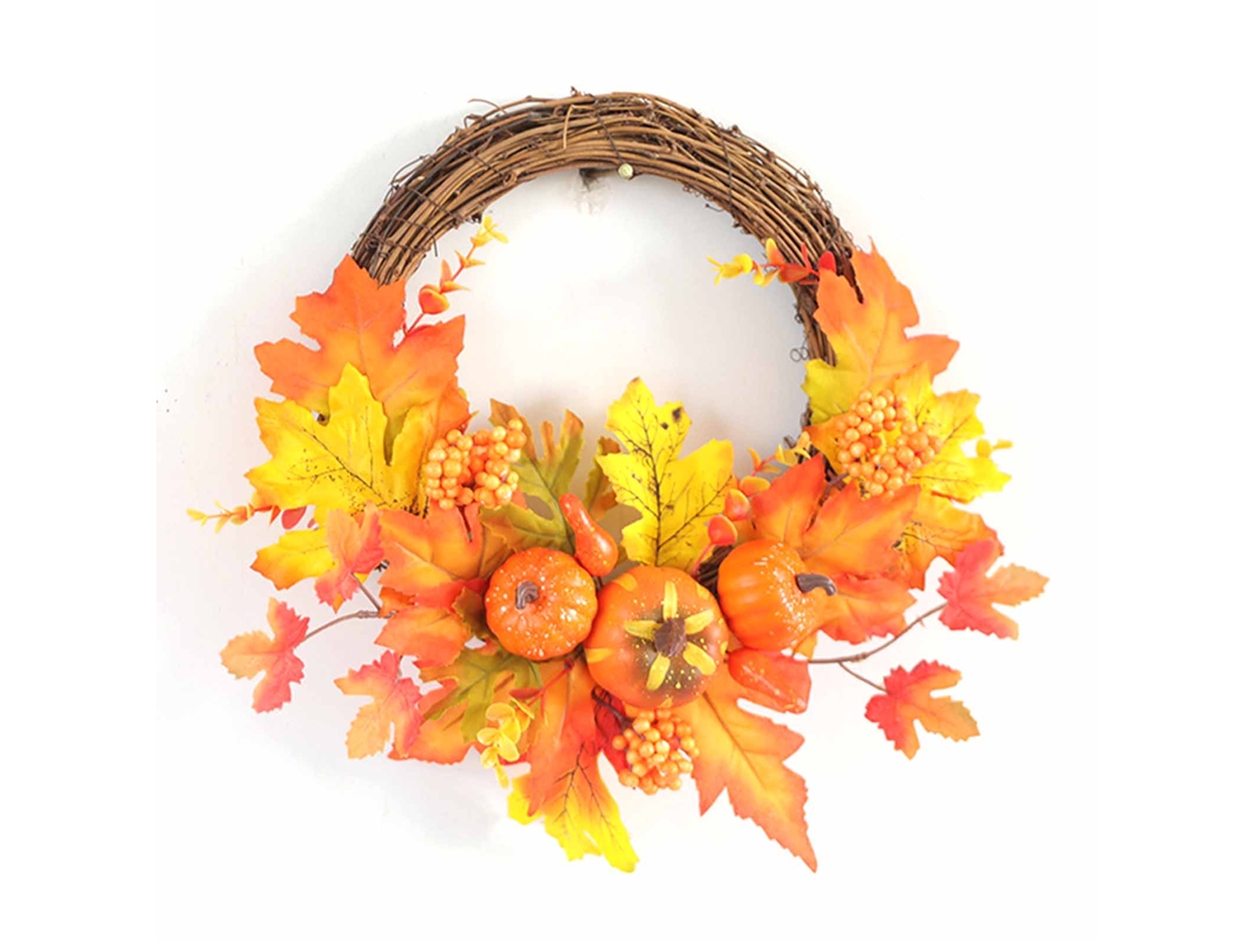 Guirlanda De Outono Laxiscreed Com Abóbora E Folhas De Maple Para Decoração Charmosa