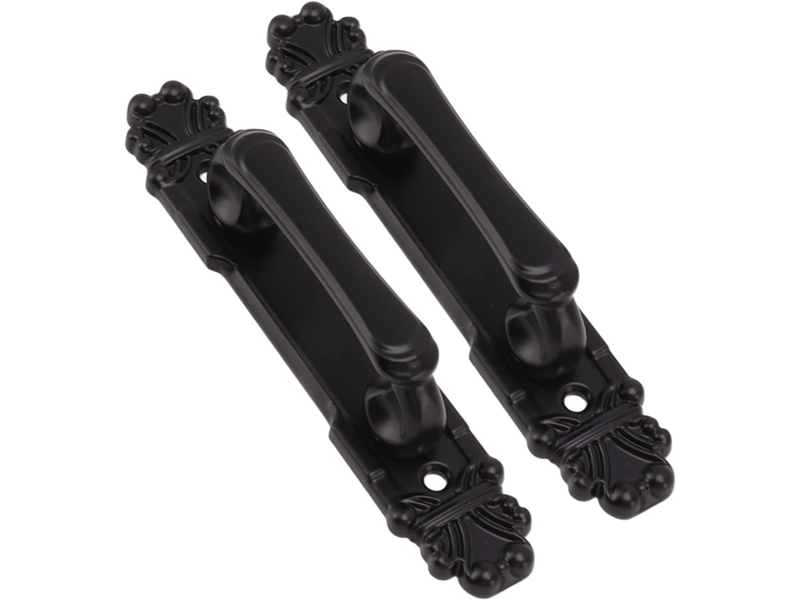 Conjunto De 2 Maçanetas Reforçadas Para Portas, Pretas, 165mm 6, 5 Polegadas De Comprimento, Instalação Simples, Design