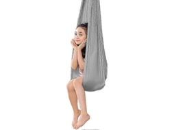 Columpio Sensorial Interior Para Niños Adultos Autismo Tdah Necesidades Especiales Efecto Calmante Hamaca Gris 100*280cm