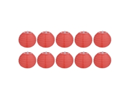 Rebe-lanternas De Papel Rojo Redondo Chino Decorativo De 4 Pulgadas Para Aniversários E Casamentos