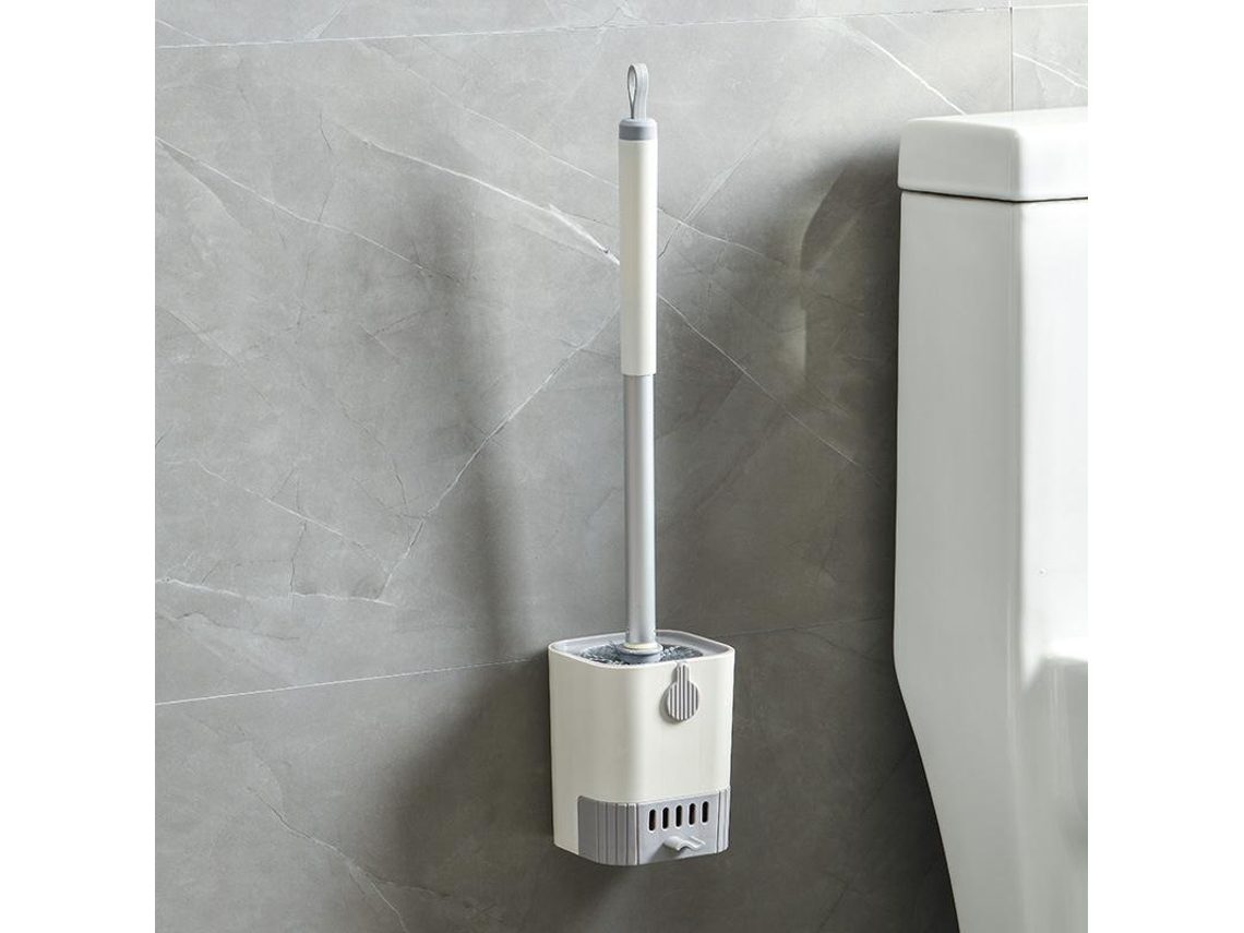 Escova Sanitária AQUAFORGE de parede, sem furos, de silicone, azul