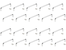 Lote de 20 puxadores para móvel Coimbra EMUCA L104mm Distância entre furos 96mm Aço Cromado