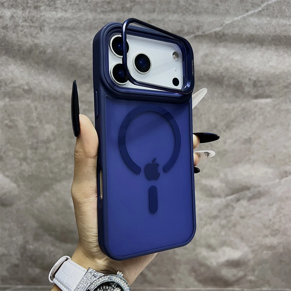 (iphone 13 Mini, Azul) Capa Fosca Magnética Semitransparente Para Iphone, Compatível Com Magsafe.