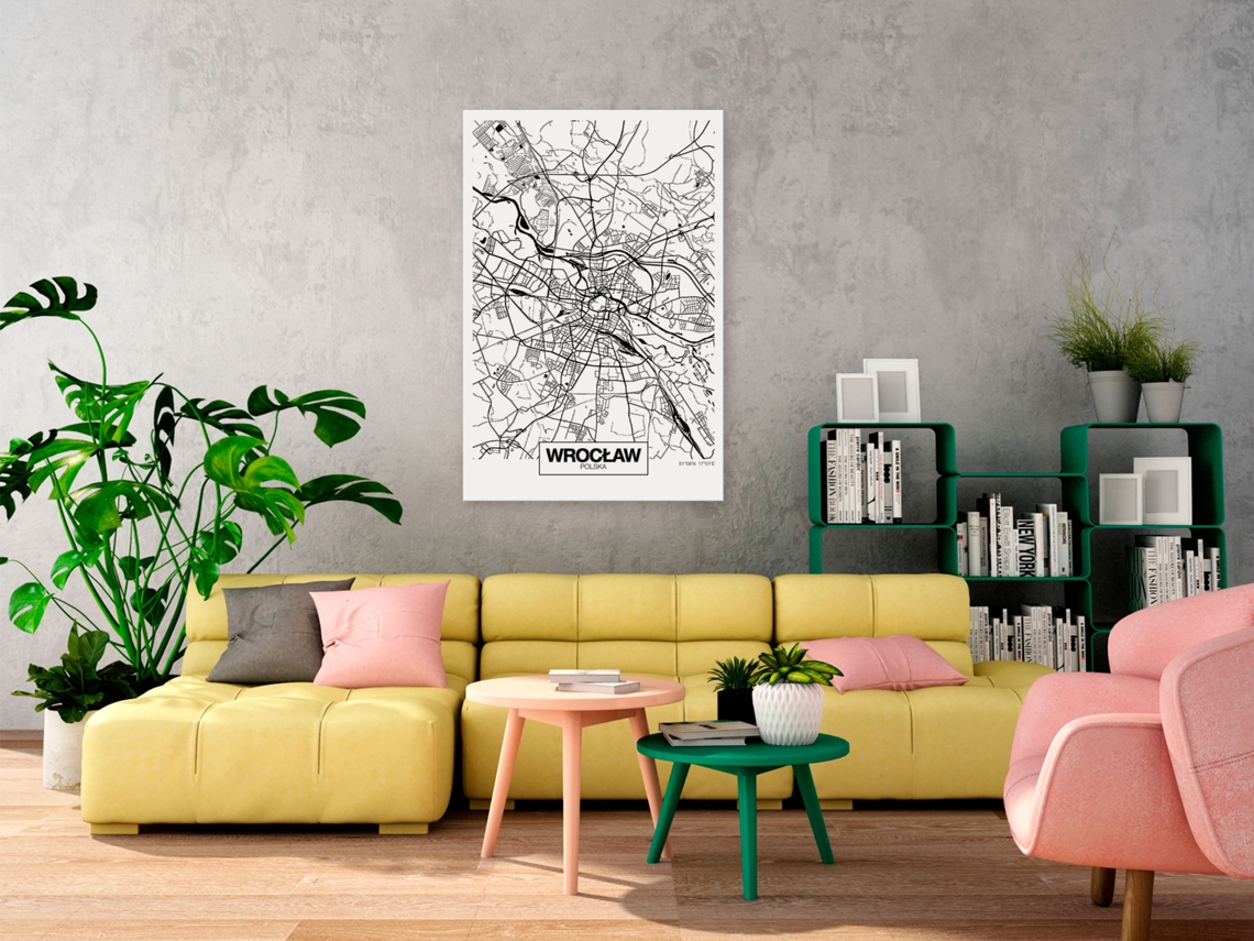 Quadro ARTGEIST City Plan: Wroclaw (1 Part) Vertical (20x30)