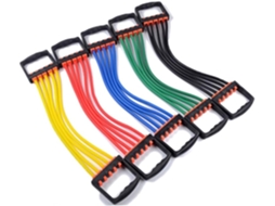 Expansor De Peito Ajustável Com Mola, Alças Ergonômicas Antiderrapantes E Material Látex Leve Para Exercícios