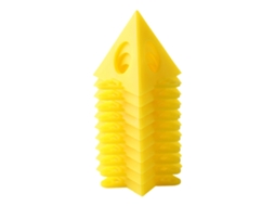 Conjunto de 10 mini cones de tinta em ABS para marcenaria, portas, armários e pintura, com suporte em formato de pirâmide.