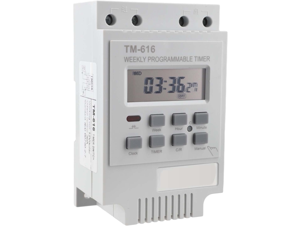 Temporizador Digital Programável Semanal De 30 Amp Para Relé