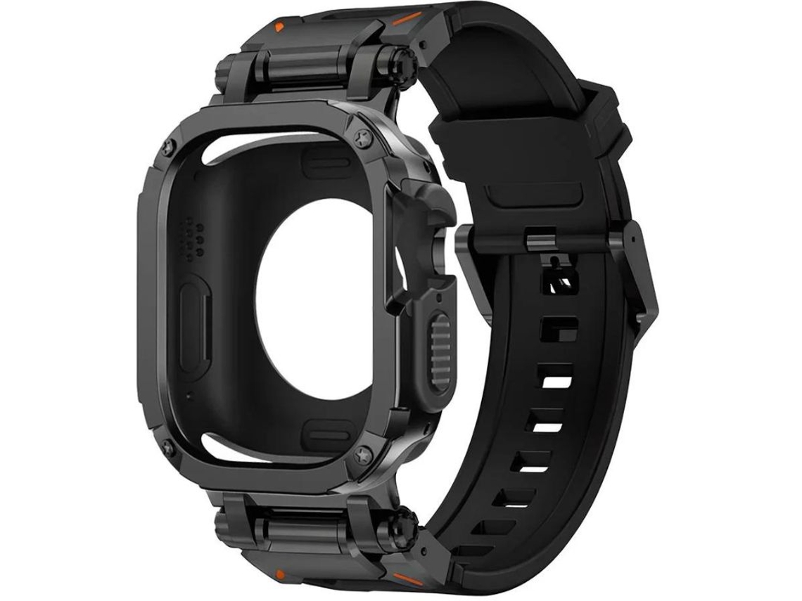 Pack Capa 360 + Bracelete Adventurer Apple Watch Series 10 46Mm Preto ANTIIMPACTO!
