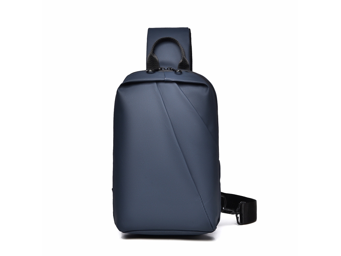 (azul) Bumbum Resistente À Abrasão E À Água De Grande Capacidade, Pequeno Pacote Comercial Para Homens, Mochila Multifuncional Para Ombro