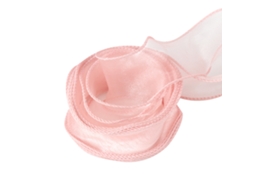 Fita De Flores Artificiais Rosa Claro Com Borda Mesma Cor