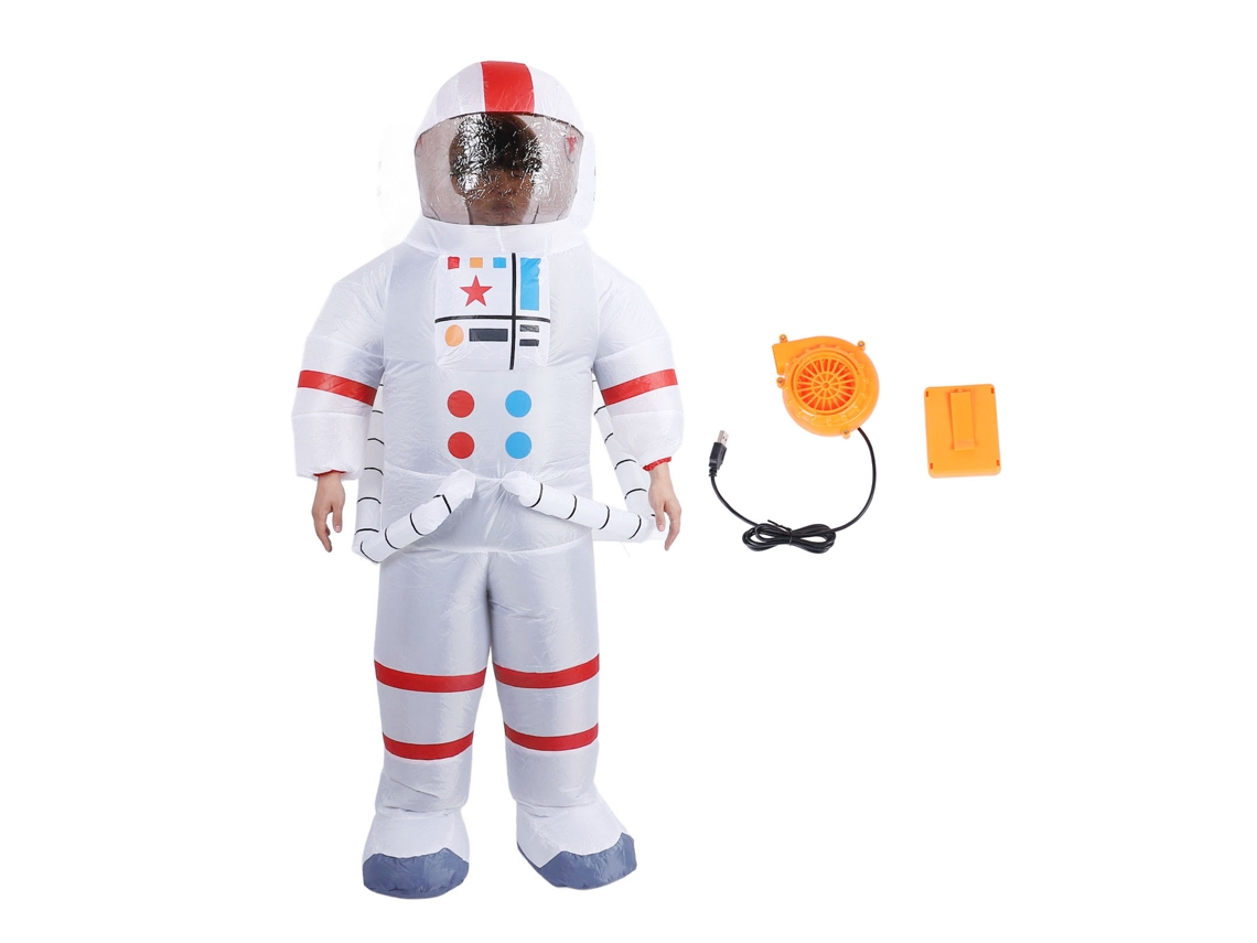 Traje Inflável de Astronauta Adulto 210t Poliéster Impermeável para Festa Cosplay Aniversário Indoor Outdoor | S/MARCA