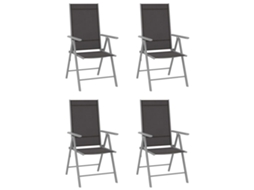 Maison Exclusive - 5 Pcs Conjunto Jantar P/ Jardim Alumínio E Textilene Prateado