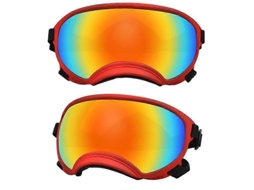 Óculos Para Cachorro Anti-uv, Forte Resistência A Impactos, Ajustável, Elástico, Filhote, Grande, Óculos Para Cachorro, Respirável, Vermelho E Colorid