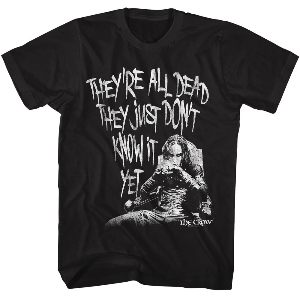 Unisex Adult T-shirt Rockinstone The Crow Movie All Dead Black Sizexl