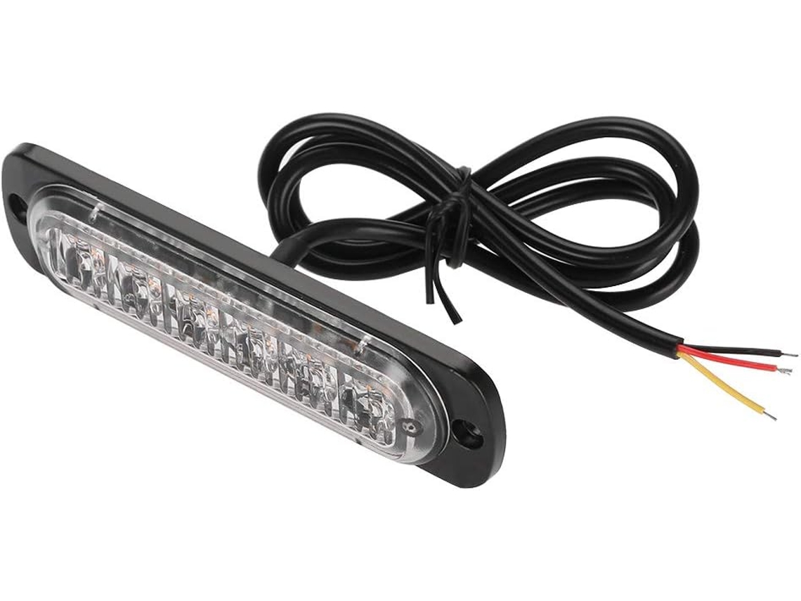 Luzes Led Intermitentes, 4 Peças 12-24v Carro 6led Flash Estroboscópico Luz De Advertência Emergência Barra Intermitente