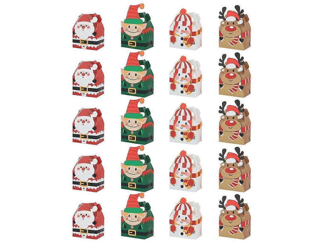 20 Caixas De Presente Para Doces, Caixas De Papel Para Presentear Em Festas, Caixas De Chocolate Para O Natal, Caixas Para Bolos Hengjian