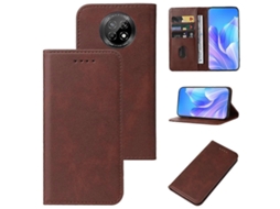Capa De Couro Com Fecho Magnético Para Huawei Enjoy 30 Plus