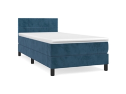 Box Spring Bed, Box Spring Beds Vidaxl Azul Veludo (80 X 200 Cm)