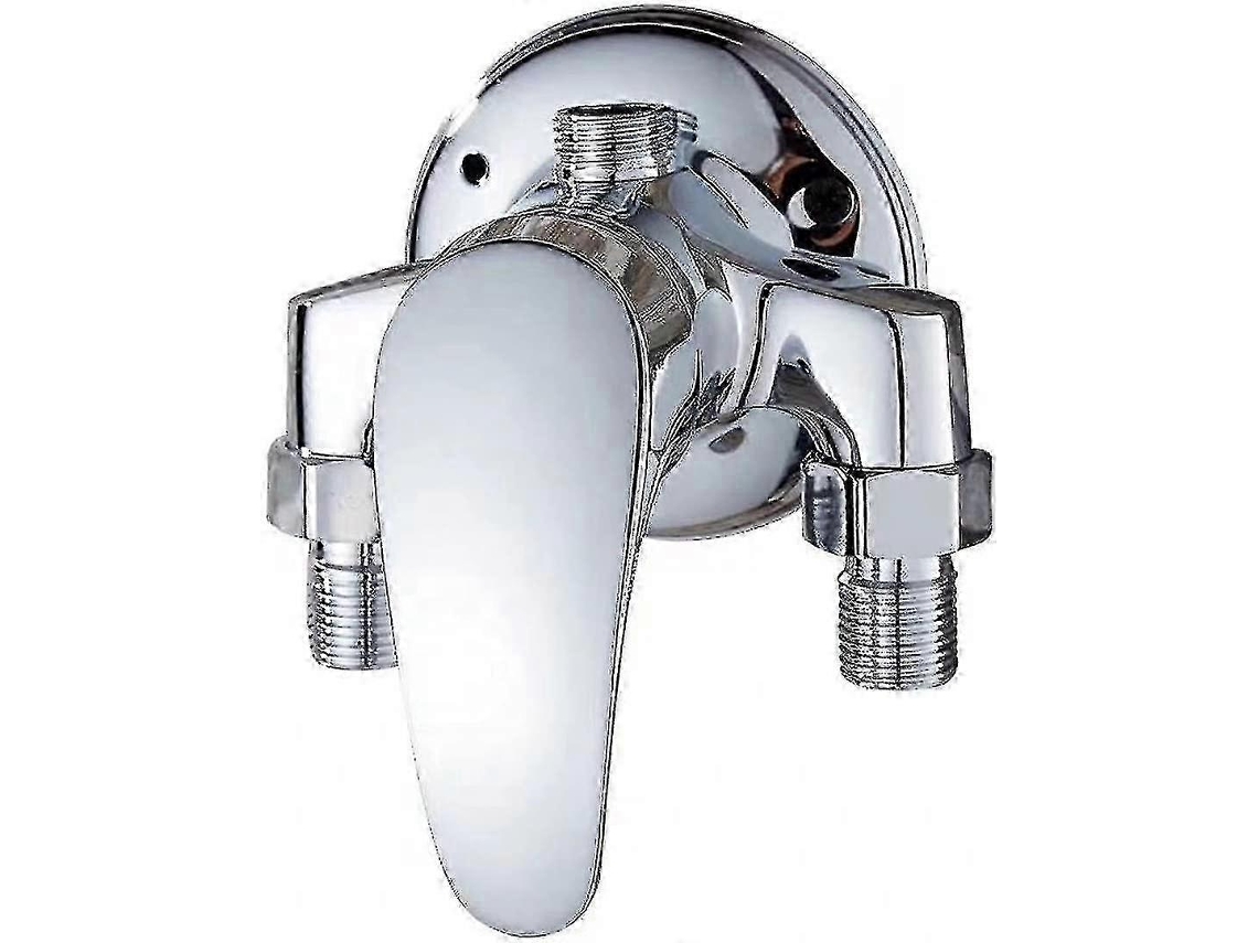 Misturador De Chuveiro Para Banheiro, Torneira Monocomando De Parede Em Latão, Para Água Fria E Quente, Cromado P20241126821 Aquaforge