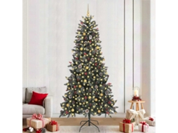 Vidaxl Árvore De Natal Artificial Verde 240 Cm Pvc, Plástico E Aço