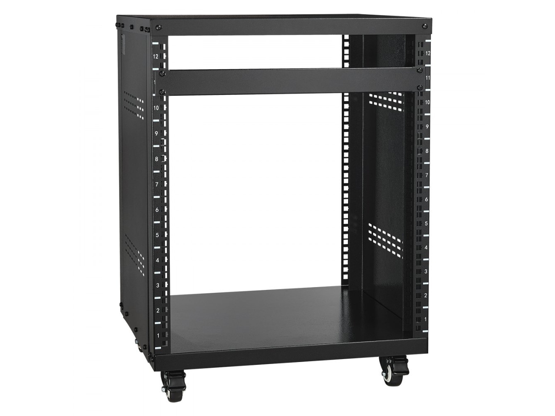 Rack Av 12u Com Rodízios, Ventilação E Capacidade De 226,8 Kg Tekmaquinas
