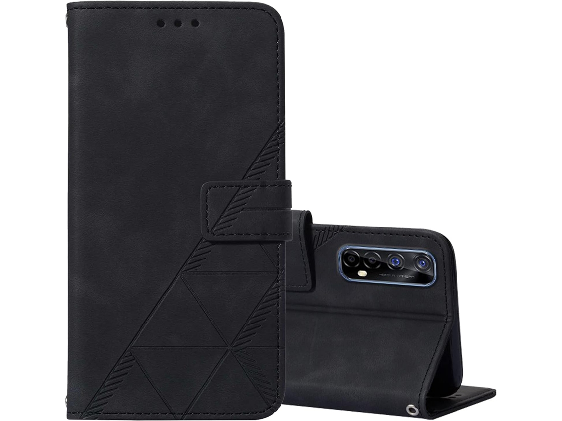 Película de Ecrã Fólio com Cordão Hd para Oppo Realme 7 4G/Narzo 20 Pro HONGWE. Preto