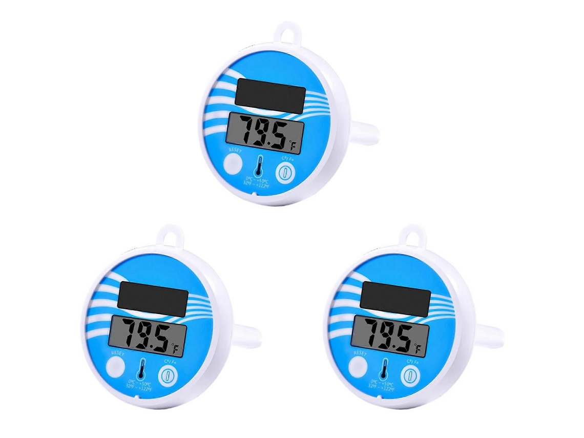 Termômetro Flutuante Sem Fio 3x para Piscina Termômetro de Temperatura para Piscina de Fácil Leitura, Termômetro Solar Digital para Piscina GOKOCO