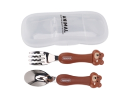 Colher Garfo Inox Treinamento Bebê LAXISCREED