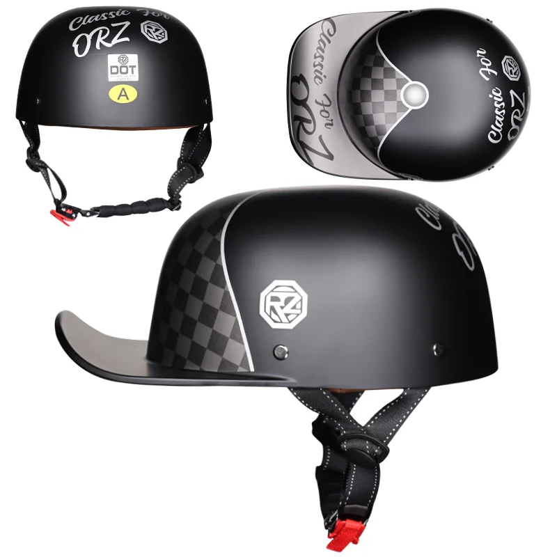 (m) Capacete Retrô De Motocicleta, Boné De Beisebol