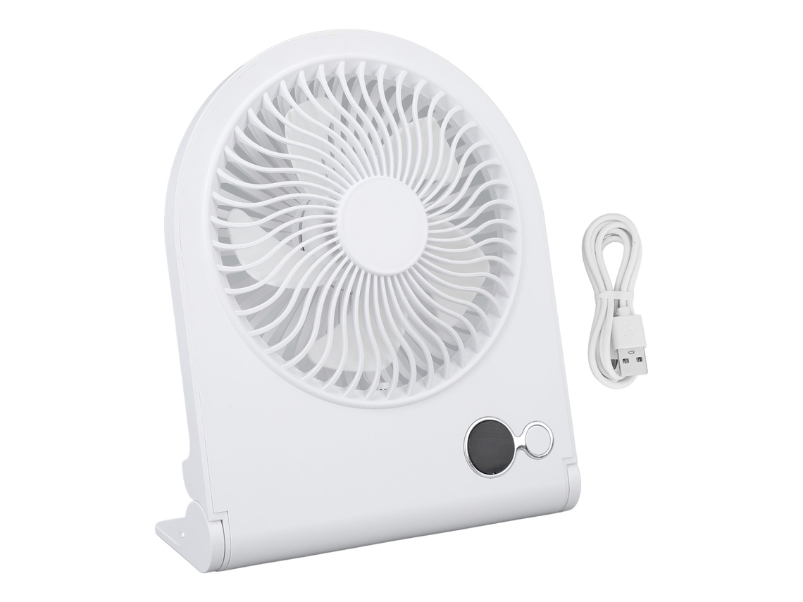 Laxiscreed Ventilador Slim Portátil Com Display Digital, Usb, Ideal Para Quartos E Uso Externo