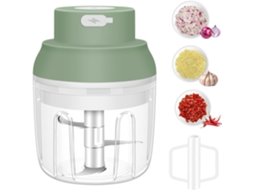 Picador De Alho Elétrico, 250ml, Com Batedor De Ovos, Mini Picador De Legumes Portátil (verde)