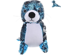Pelúcia Reversível Com Lantejoulas, Tema Marinho, Brinquedo De