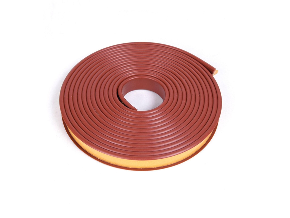 Cinta de Borde em U, autoadesiva, 10m, para móveis, veneer, alta elasticidade, anti colisão, 20mm, marrom | S/MARCA