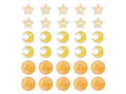 Kralen 30 Unidades - Celeste Céu - Bola - 16-24 Mm - Para Confeccionar Joalheria - Decorativas - Joalheira