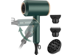Secador de Cabelo Dobrável de Viagem, Pequeno, 2000 W, Leve, com Íons, 2 Bicos Modeladores e 1 Difusor. TAISHENGDA