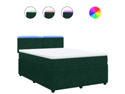 Box Spring Bed, Box Spring Beds Vidaxl Verde Veludo (140 X 190 Cm)