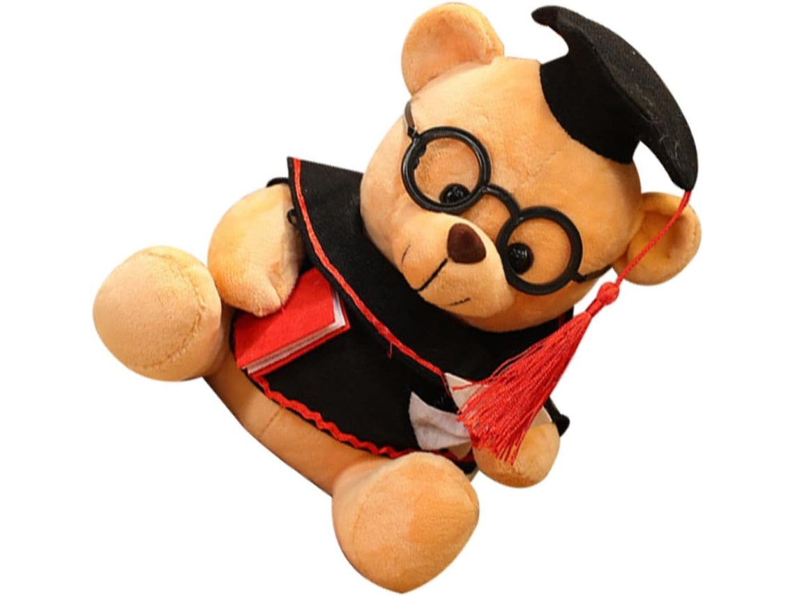 Pequeno Urso De Pelúcia Formatura 23cm, E Algodão Pp, Lembrancinha