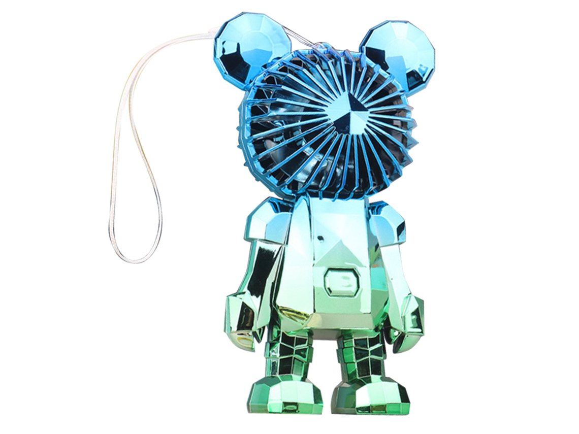 Ventilador Portátil Usb Recarregável Urso Gradiente 2 Velocidades