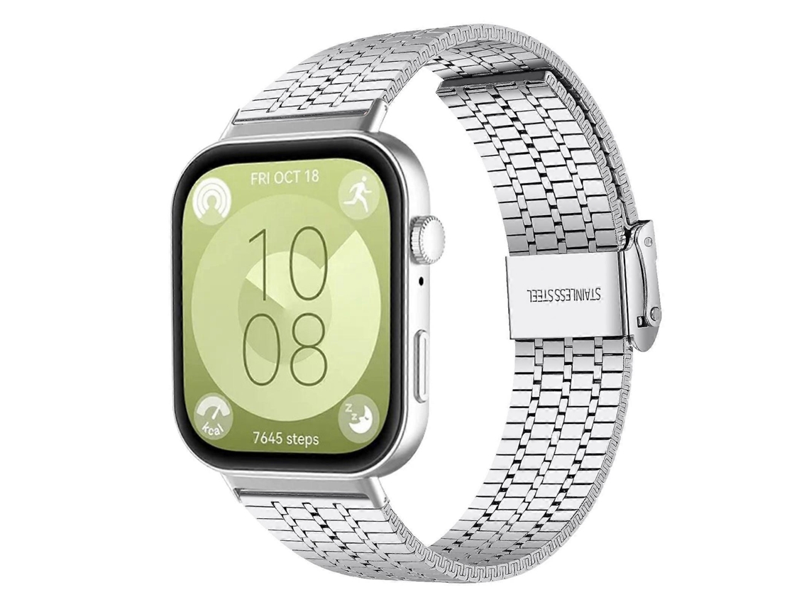 Pulseira De Aço Inoxidável Com Fivela De Sete Contas Xdfind Para Huawei Watch Fit4 Pro / Fit4 / Fit3