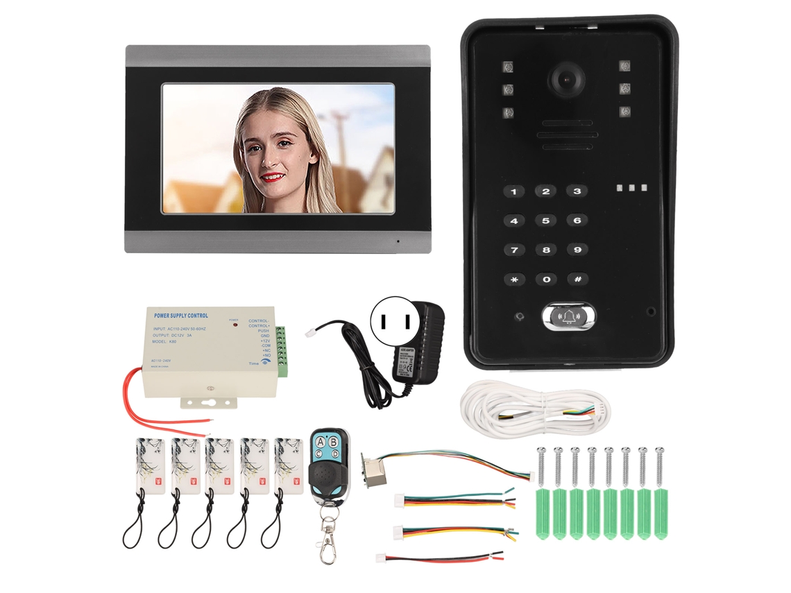 Sistema Intercomunicador Wifi 7 Polegadas 1080p Wired