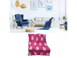 Cobertor Fantasma Macio, Confortável E Respirável, Xadrez De Halloween Para Assistir Tv, Camping, Rosa, 130 X 180 Cm/51 X 71 Pol.-aquaforge