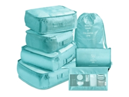 Conjunto Organizador de Mala Viagem, Azul Celeste BRILVIBERA