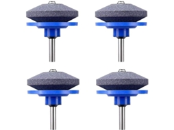 Afiador De Lâmina De Cortador De Grama Universal, 4pcs Roda De Esmeril Pedra Para Jardim, Ajuste A Broca Elétrica