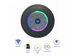 Alto falante Bluetooth LAXISCREED Luzes Led Sucção