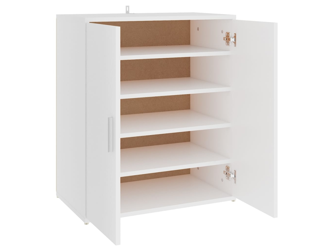 Shoe Cabinet, Shoe Cabinets Vidaxl Branco Madeira Processada (60 X 35 X 70 Cm)